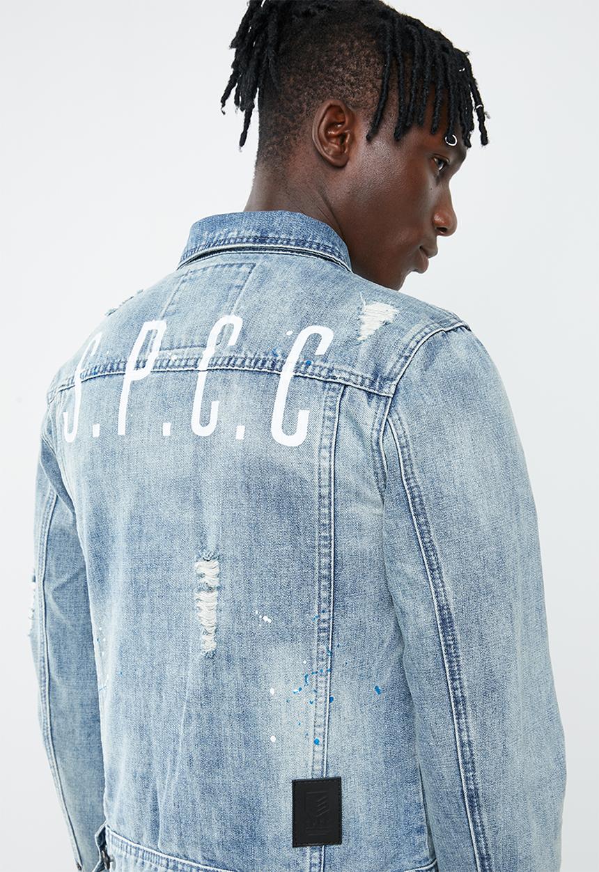 S.P.C.C - Denim jacket with back print - blue 