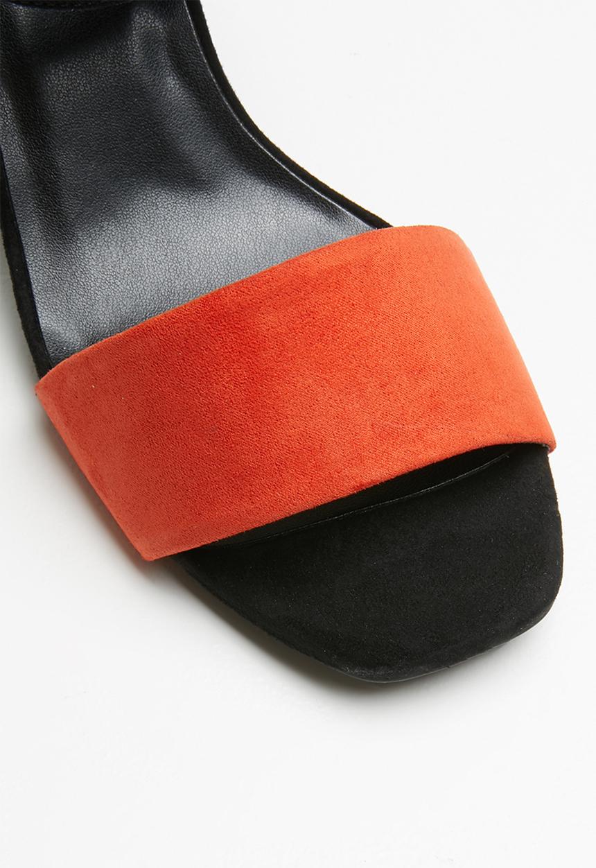 New Look - Ankle strap heel - black & orange