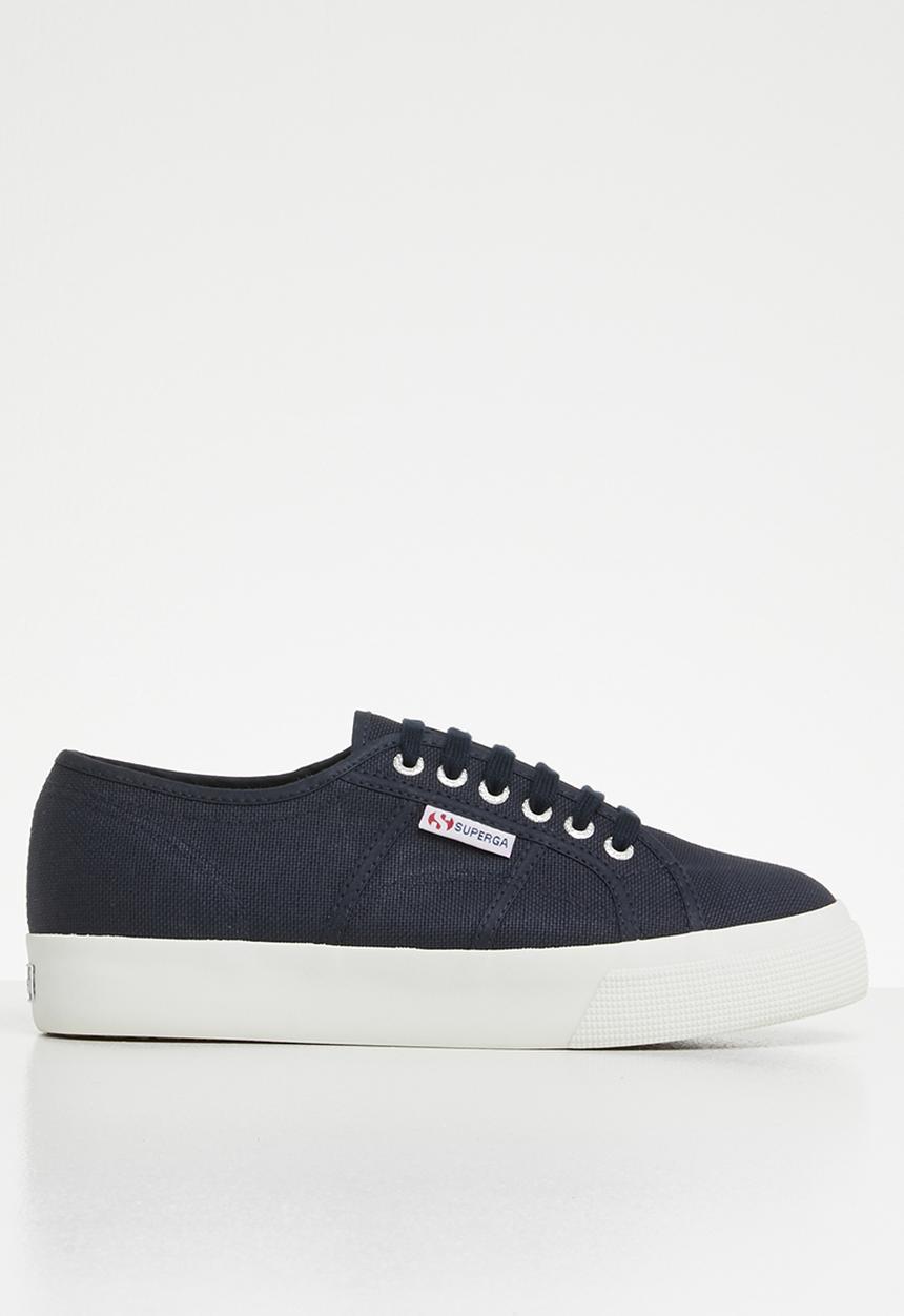 SUPERGA - 2730 Cotu canvas mid-wedge - f43 navy / white