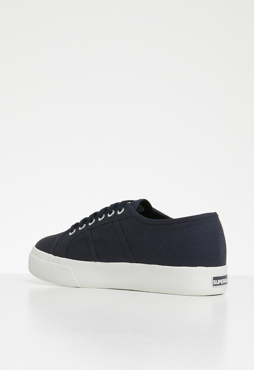 SUPERGA - 2730 Cotu canvas mid-wedge - f43 navy / white
