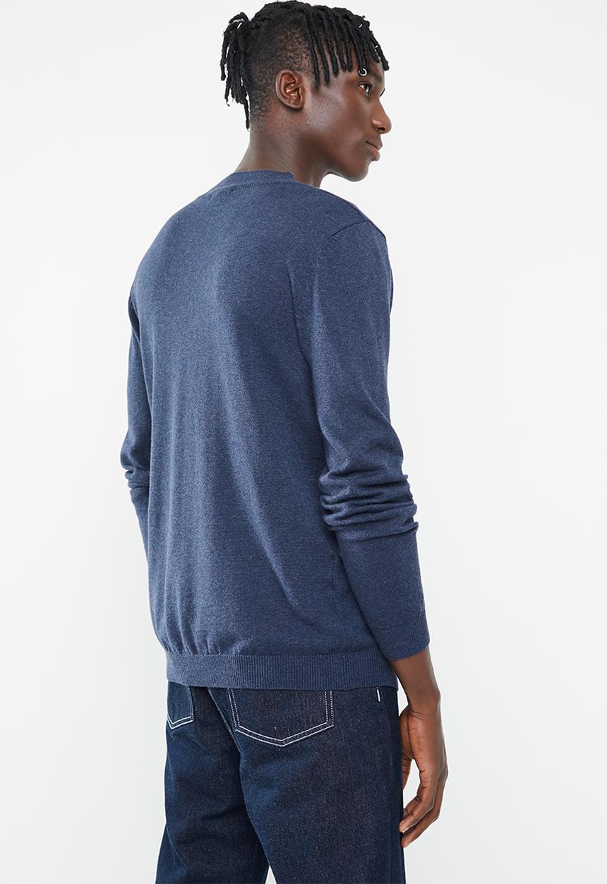 Superbalist - Regular fit high neck knit - blue