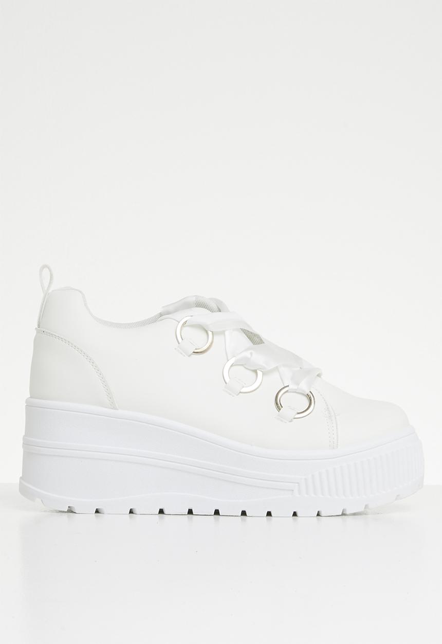 Footwork - Denise chunky flatform sneaker - white