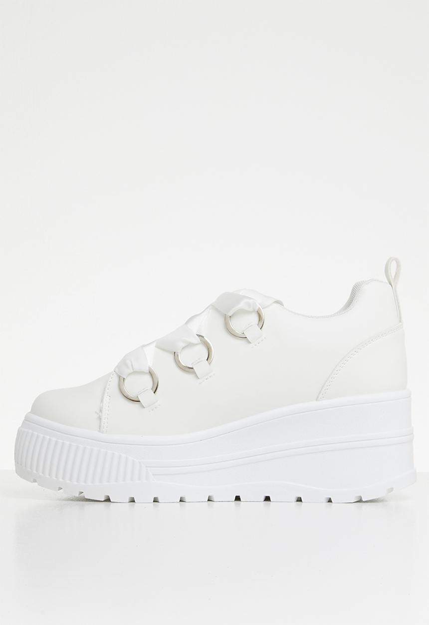 Footwork - Denise chunky flatform sneaker - white