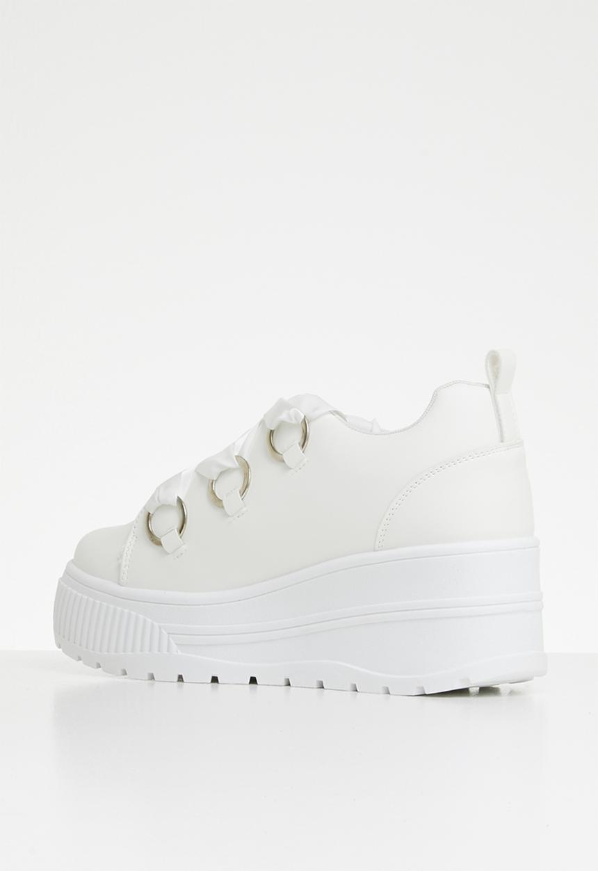 Footwork - Denise chunky flatform sneaker - white