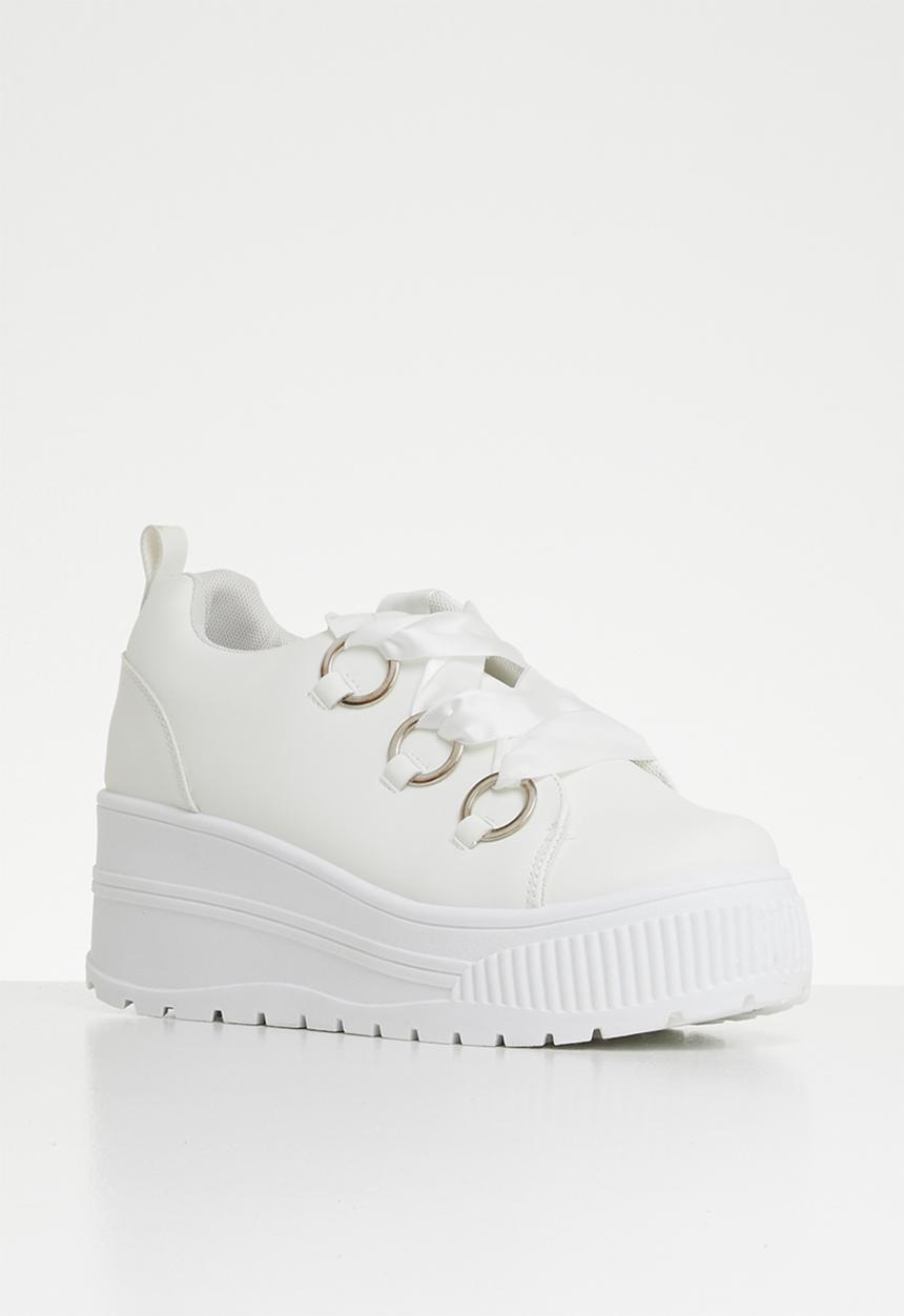 Footwork - Denise chunky flatform sneaker - white