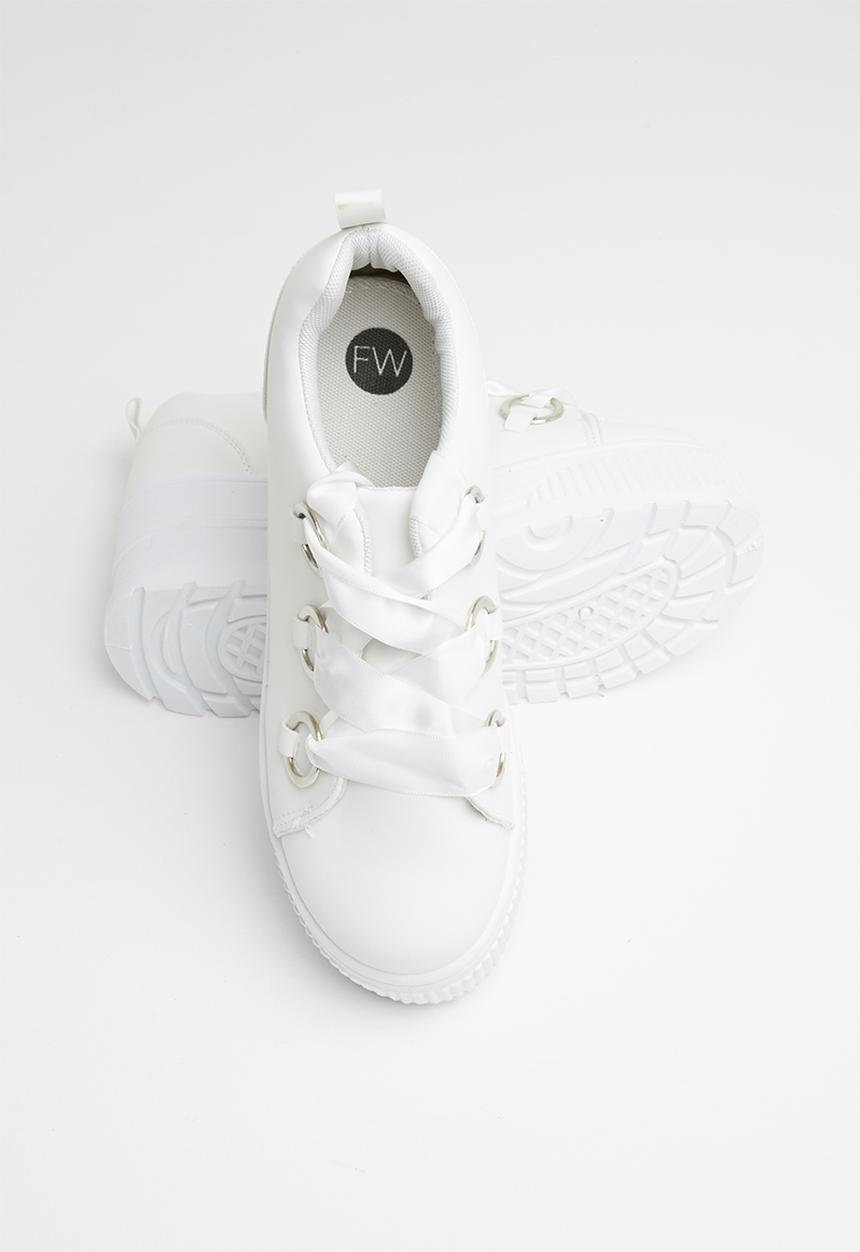 Footwork - Denise chunky flatform sneaker - white