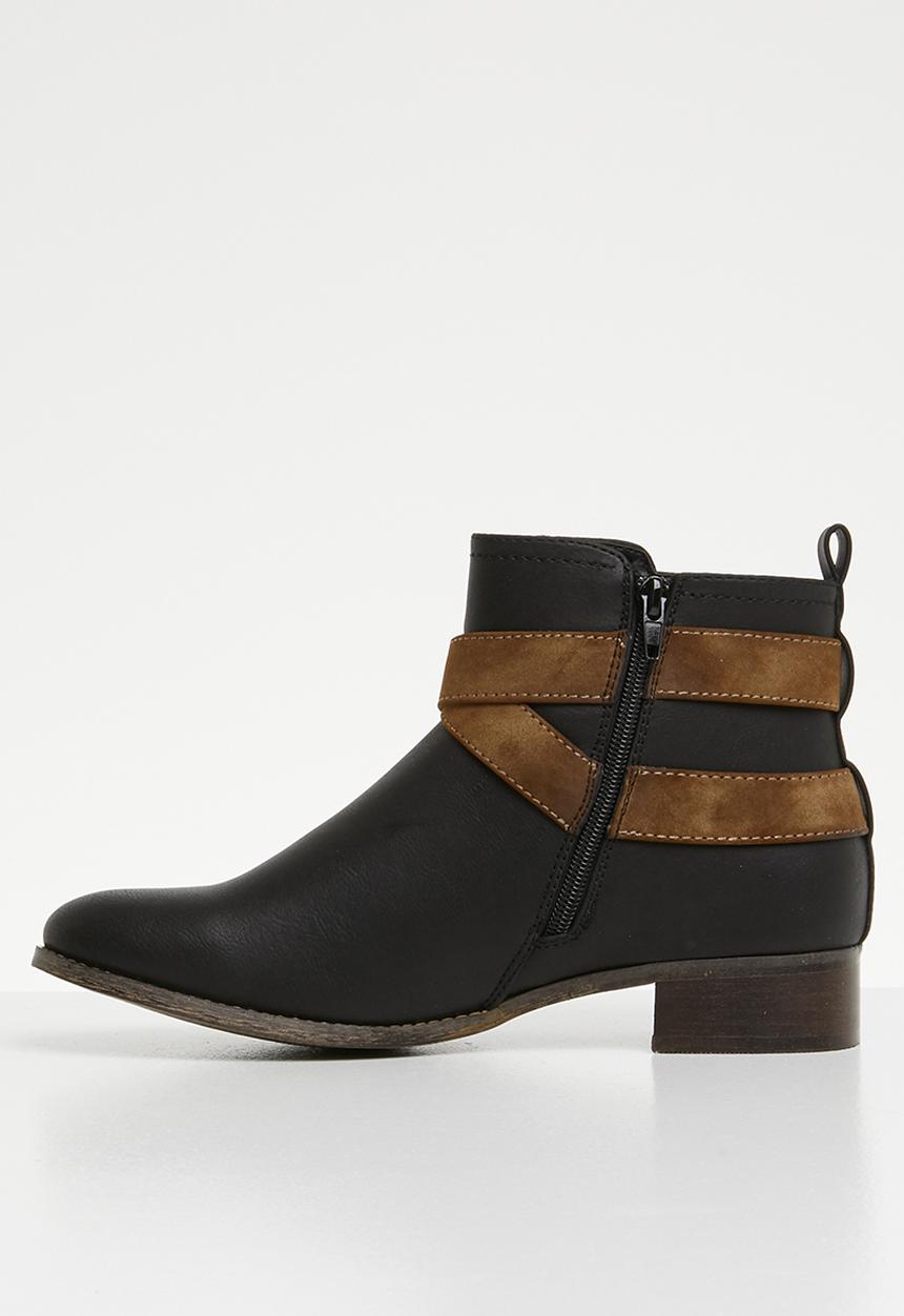 Miss Black - Buckle ankle boot - black