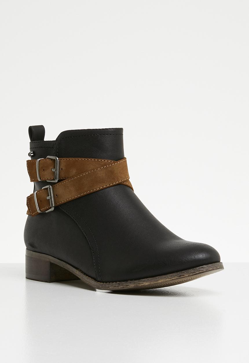 Miss Black - Buckle ankle boot - black