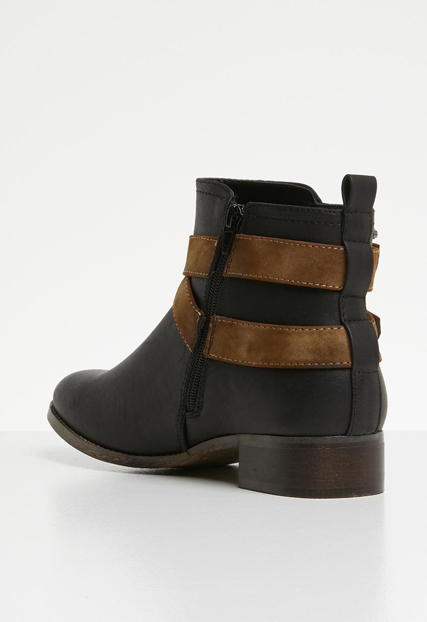 Miss Black - Buckle ankle boot - black
