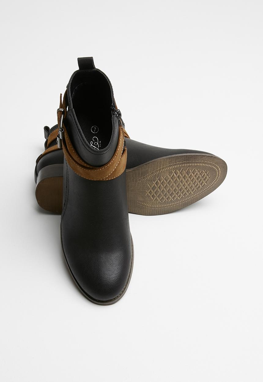 Miss Black - Buckle ankle boot - black