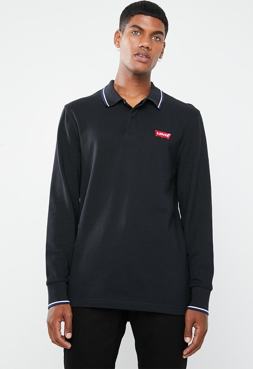 Levi’s® - Long sleeve modern HM polo patch tee - black