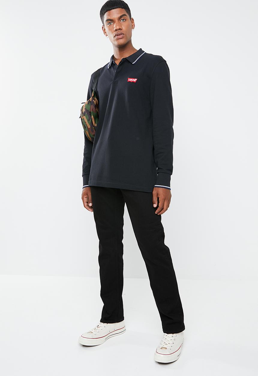Levi’s® - Long sleeve modern HM polo patch tee - black