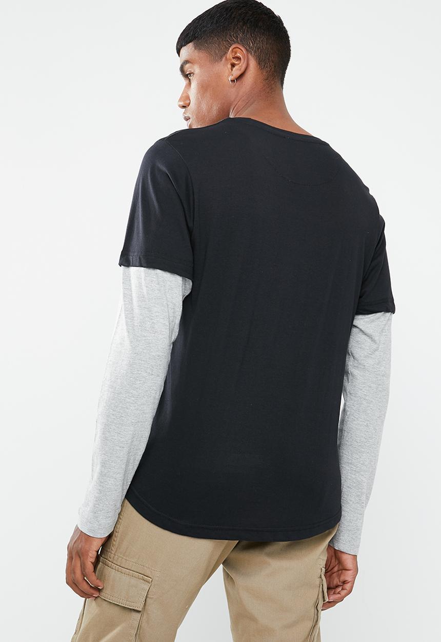 Brave Soul - Bina tee - black & grey