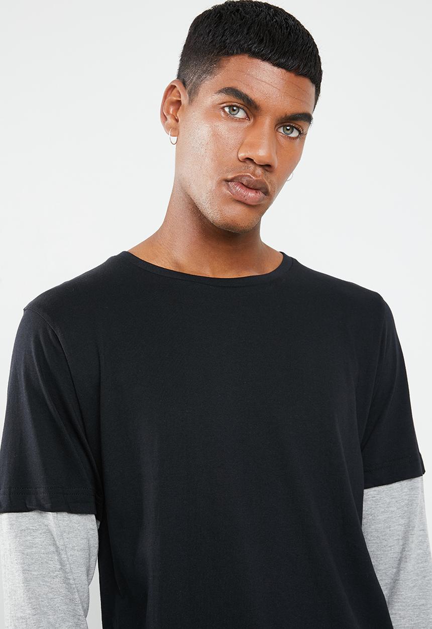 Brave Soul - Bina tee - black & grey