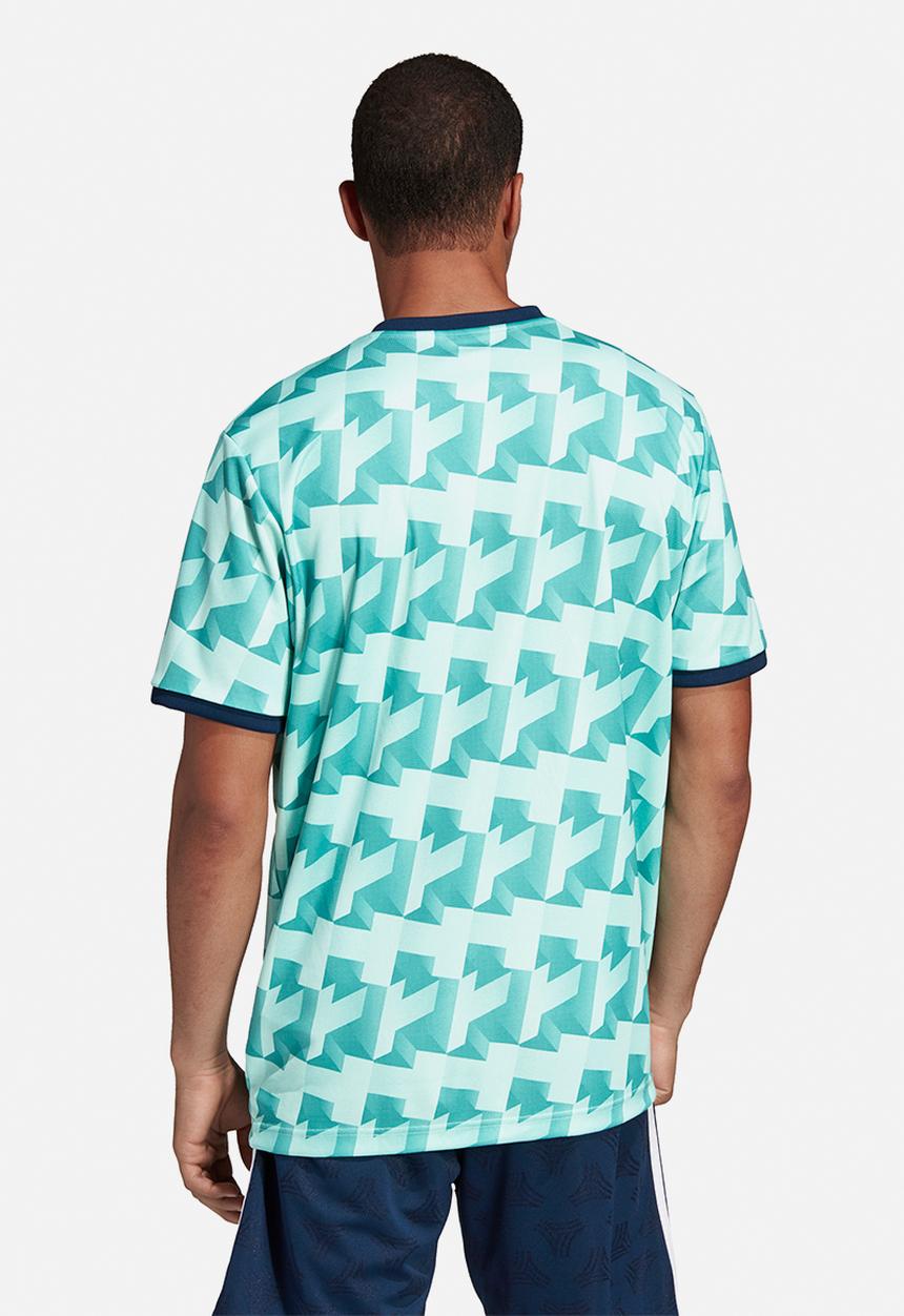 adidas Performance - Tango AOP jersey top - green & white