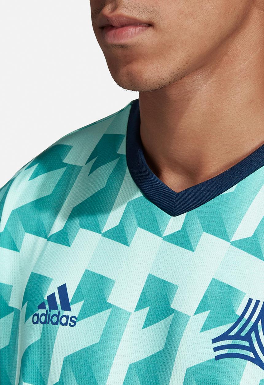 adidas Performance - Tango AOP jersey top - green & white