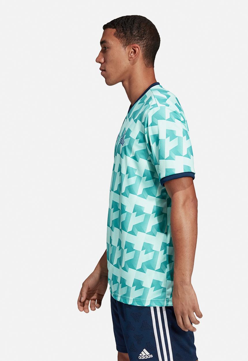 adidas Performance - Tango AOP jersey top - green & white