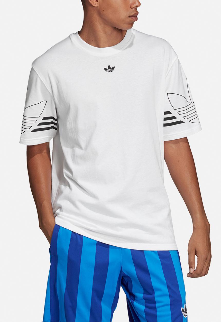 adidas Originals - Outline short sleeve crew tee - white