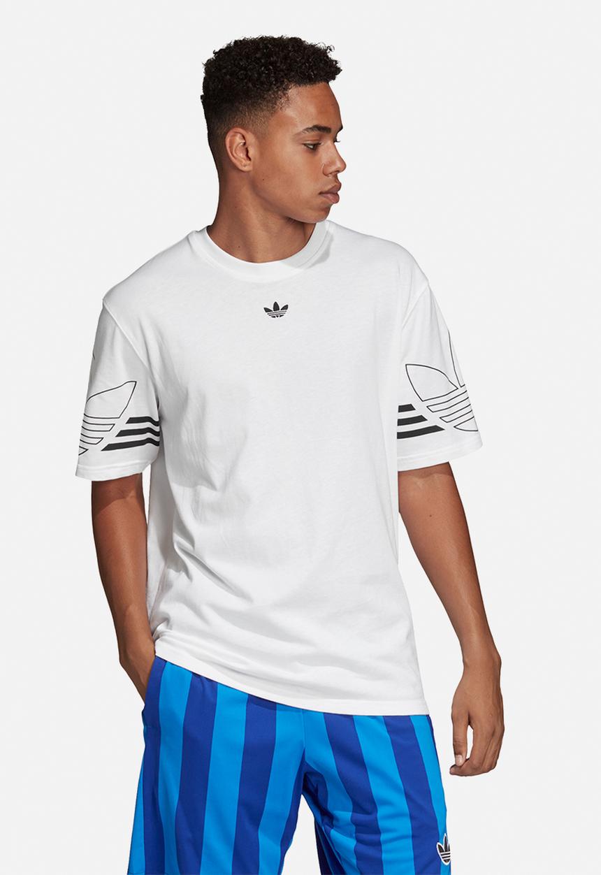 adidas Originals - Outline short sleeve crew tee - white