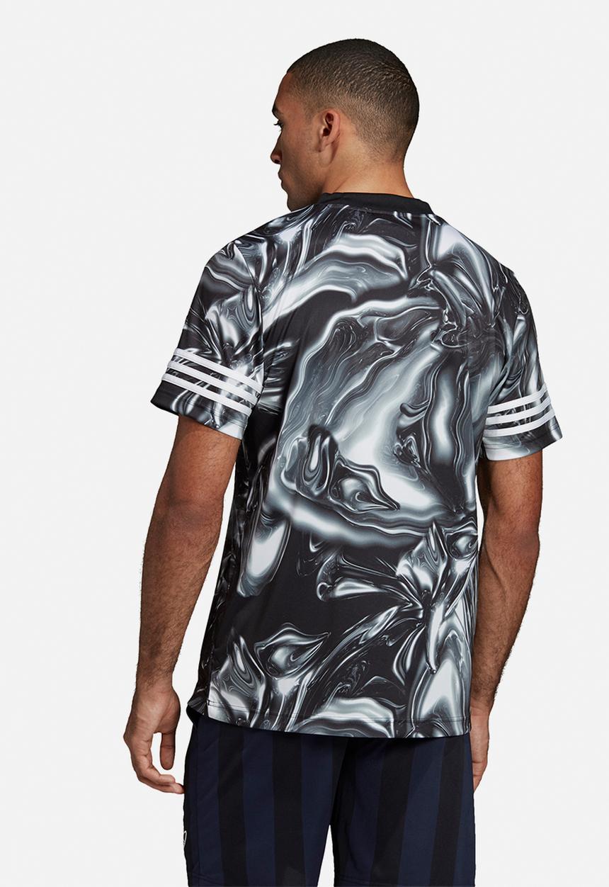 adidas Performance - Md marble jersey tee - black & white