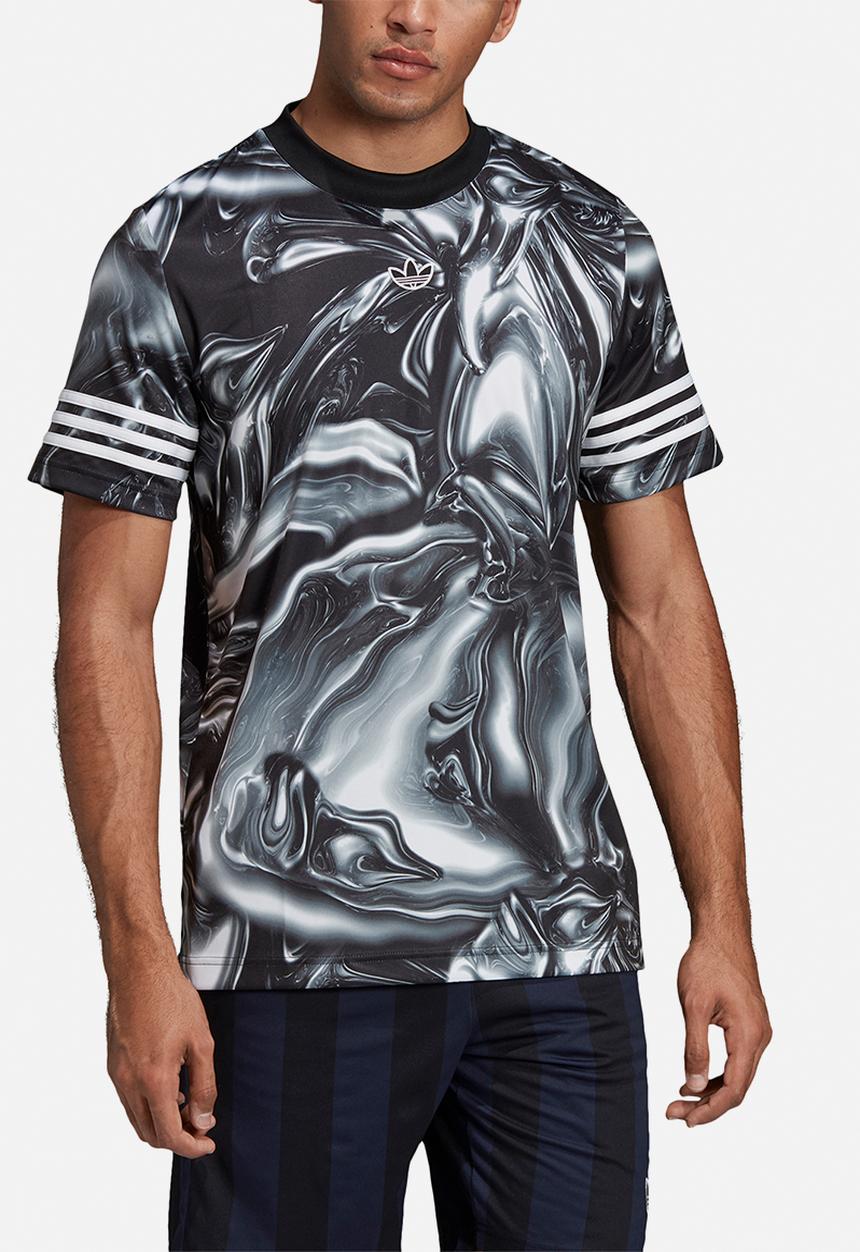 adidas Performance - Md marble jersey tee - black & white