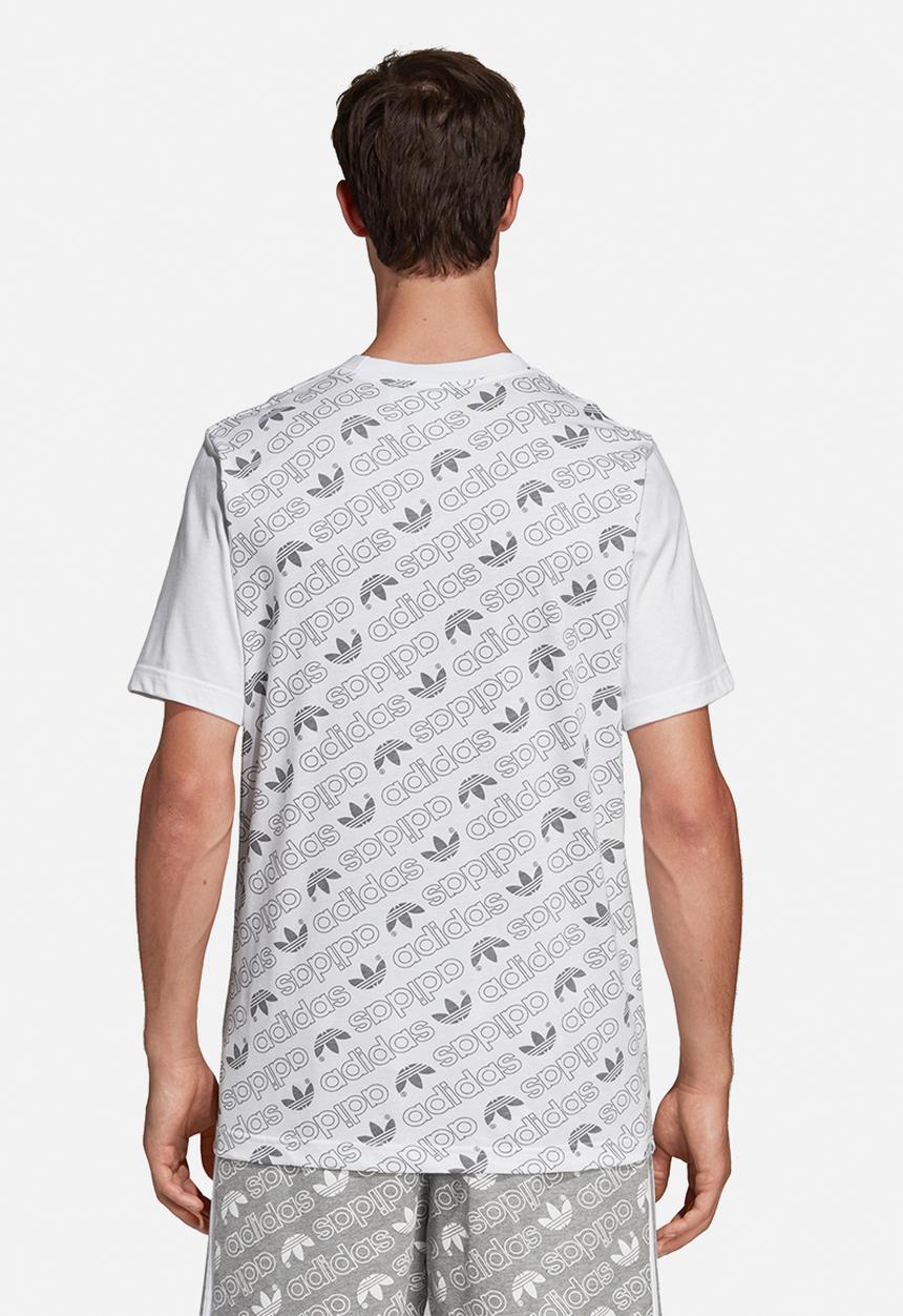 adidas Originals - Monogram short sleeve crew tee - white
