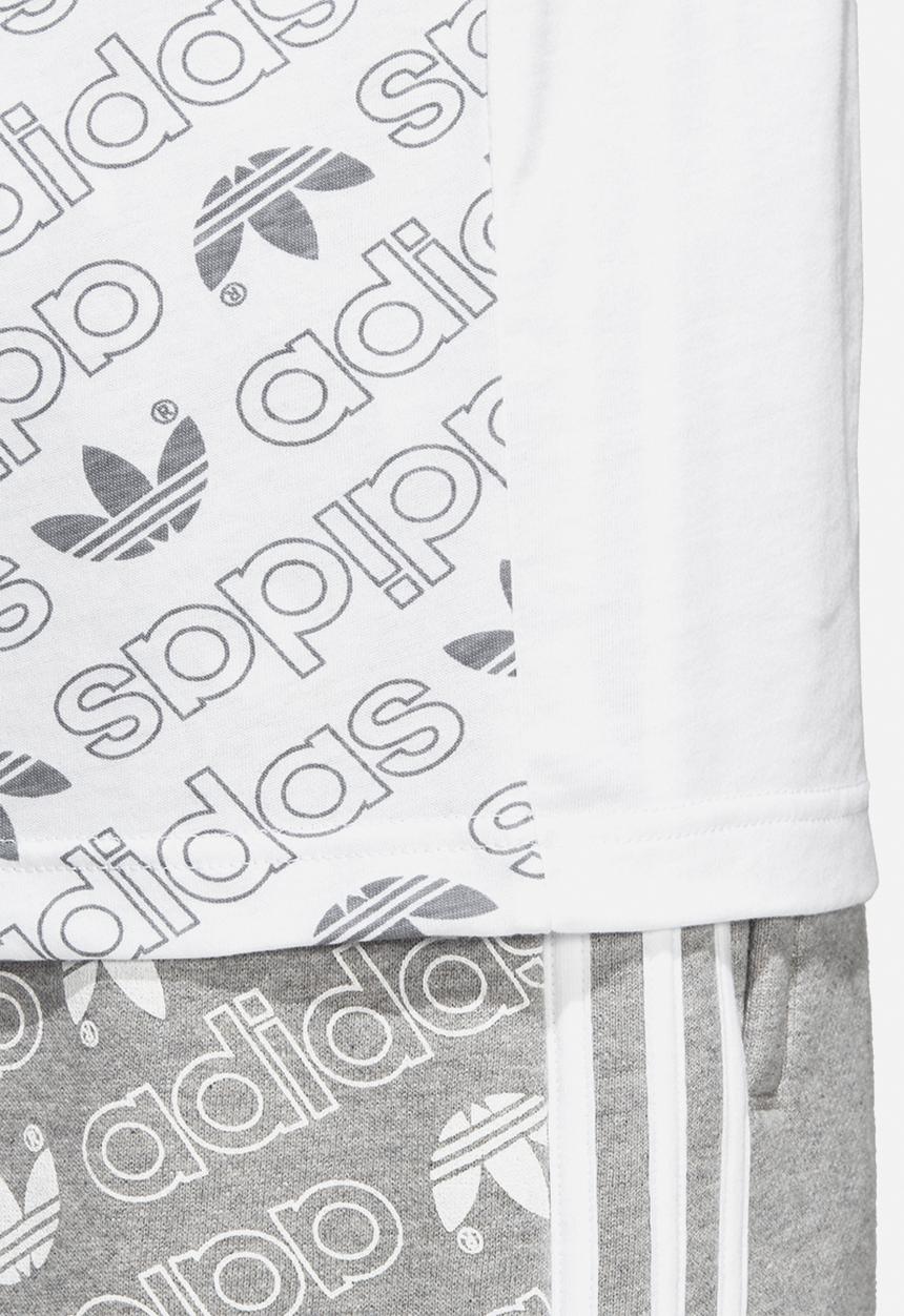 adidas Originals - Monogram short sleeve crew tee - white