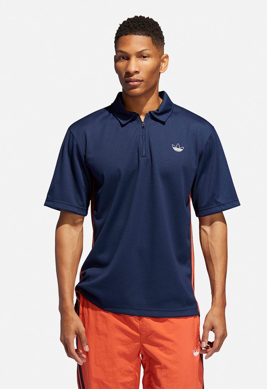 adidas Originals - Mesh polo tee - navy 