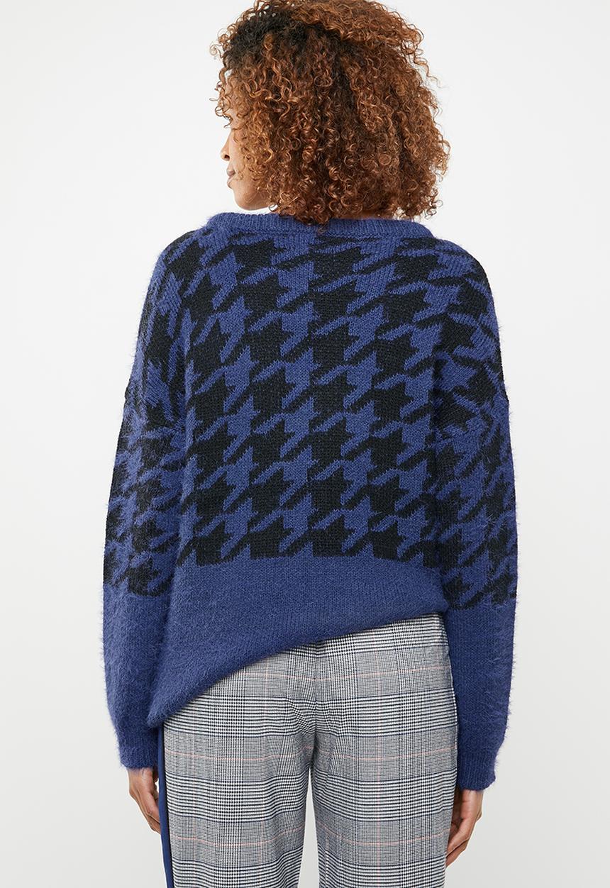 ONLY - Telma houndstooth knit - blue