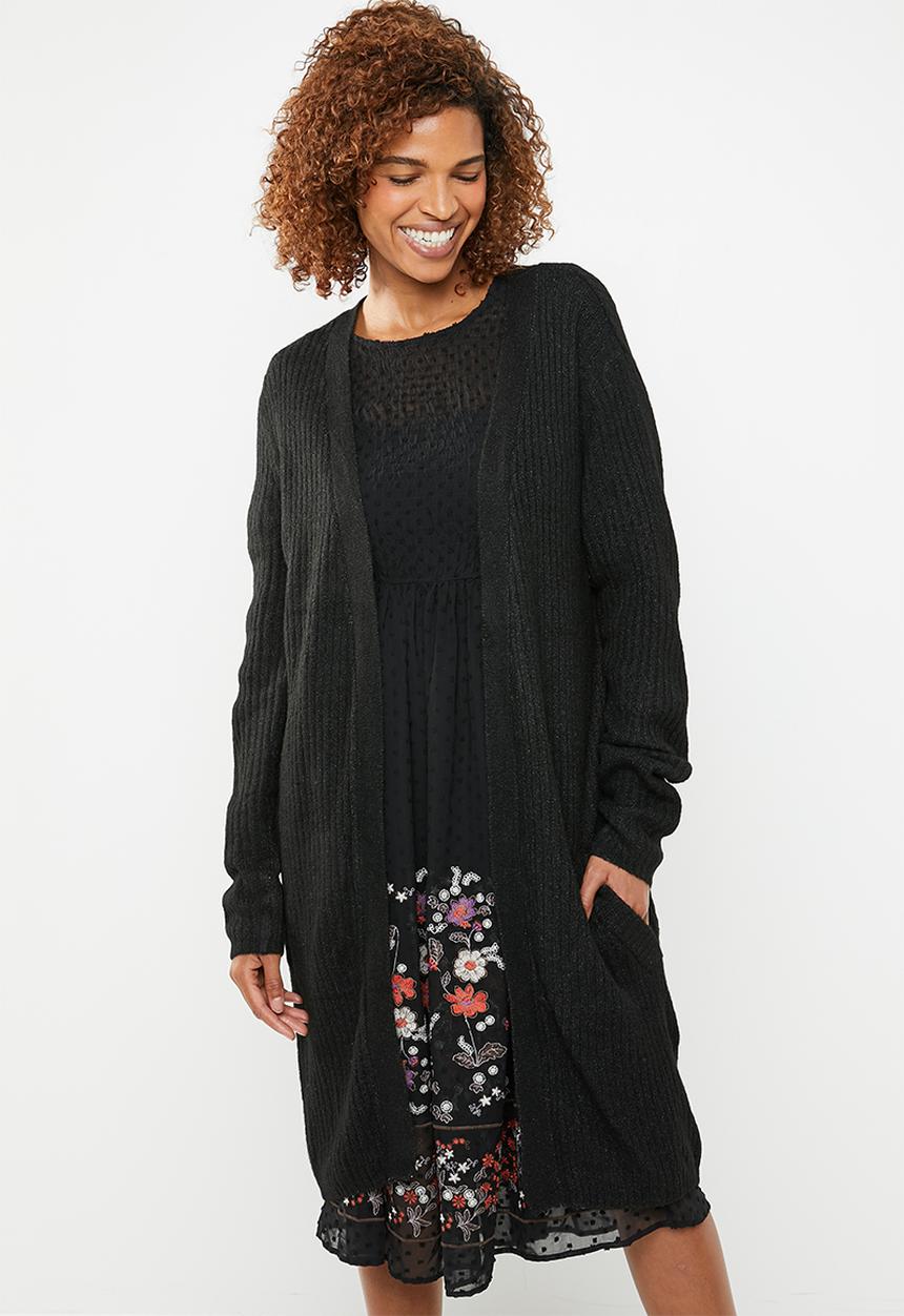 edit - Longer length cardigan - black