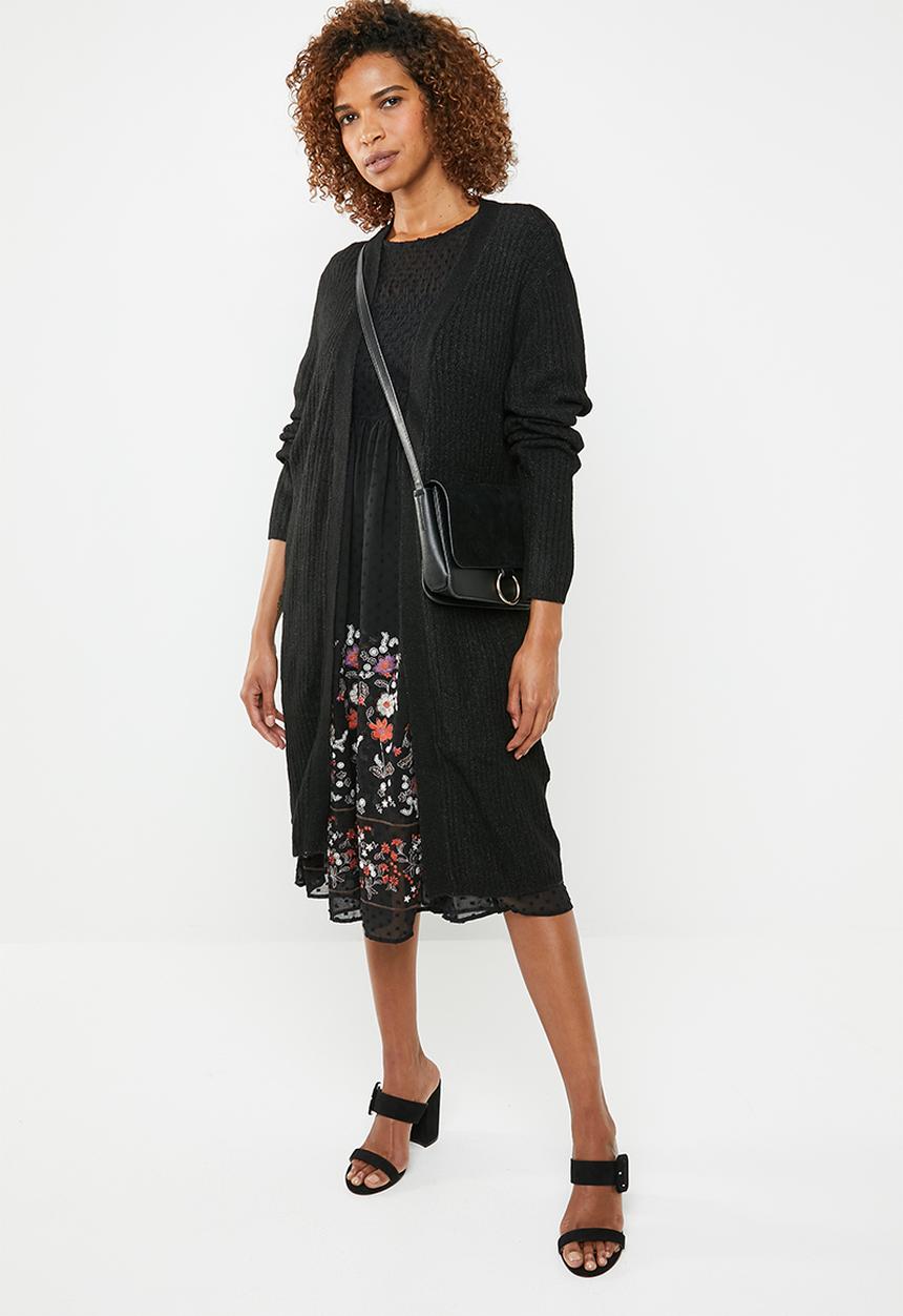 edit - Longer length cardigan - black