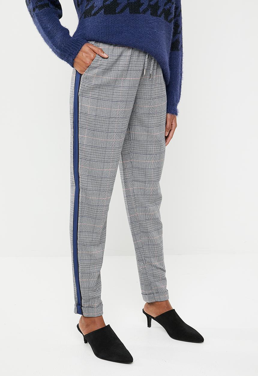 ONLY - Sophie check track panel pants - multi