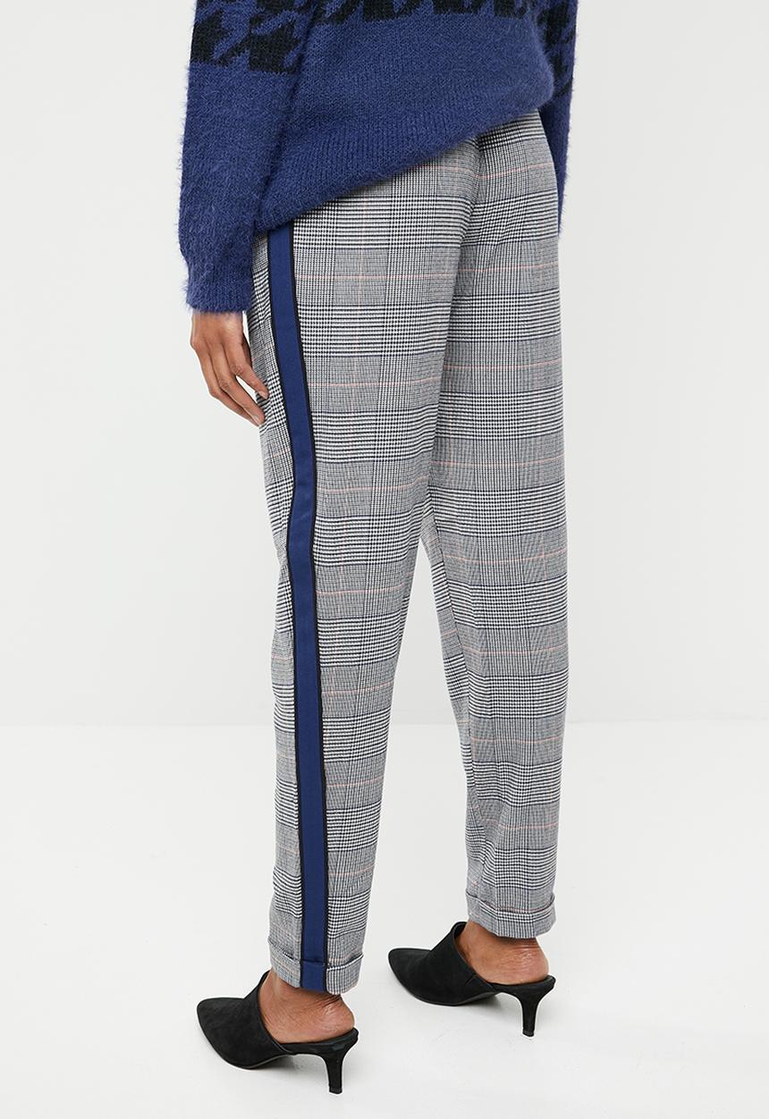 ONLY - Sophie check track panel pants - multi