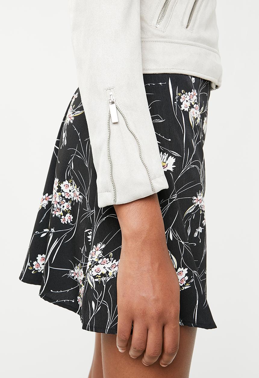 New Look - Mila suedette biker jacket - grey