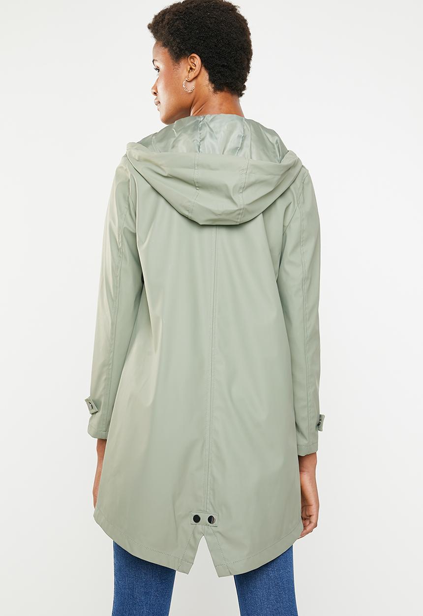 New Look - Longline anorak parker jacket - green