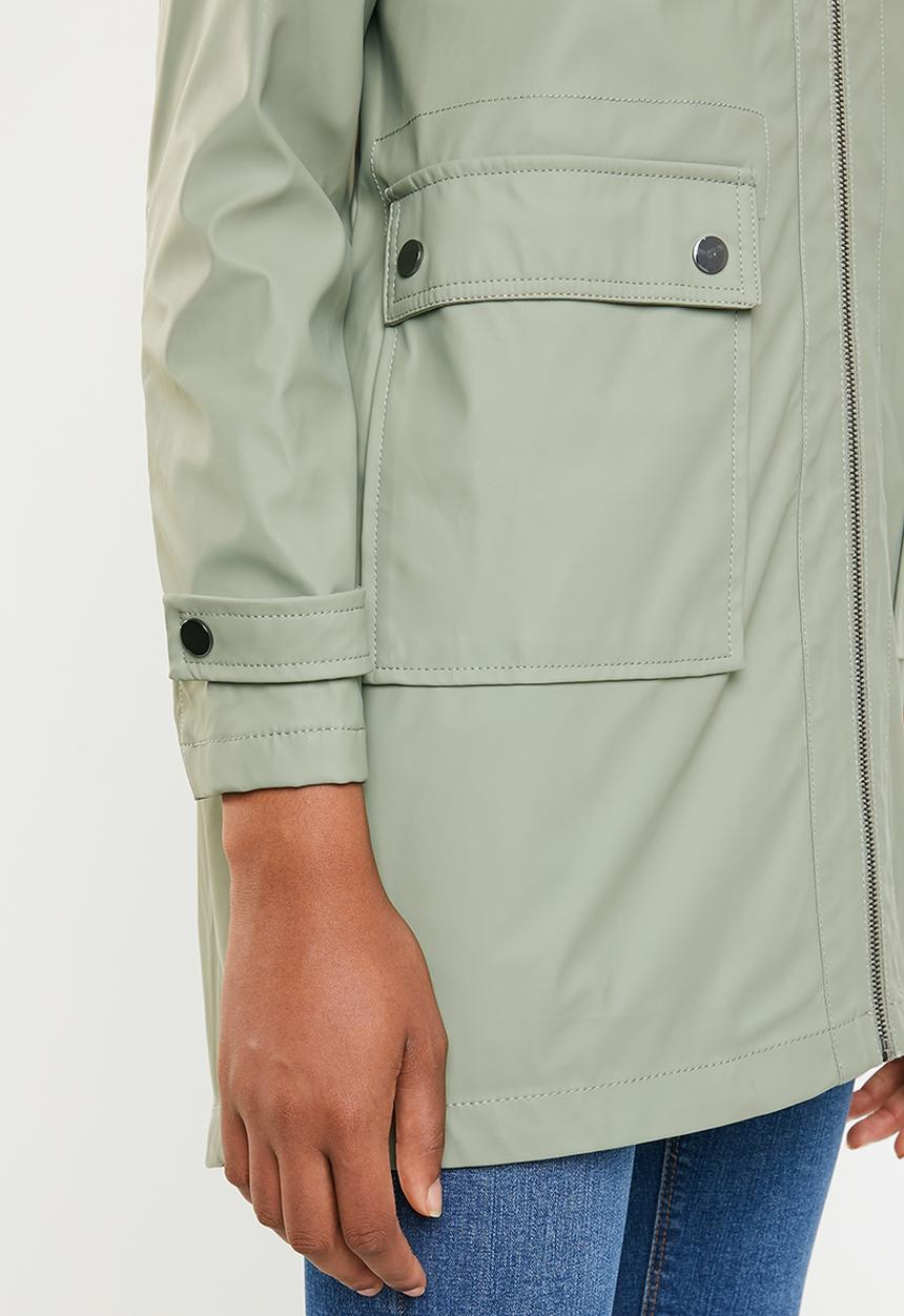 New Look - Longline anorak parker jacket - green