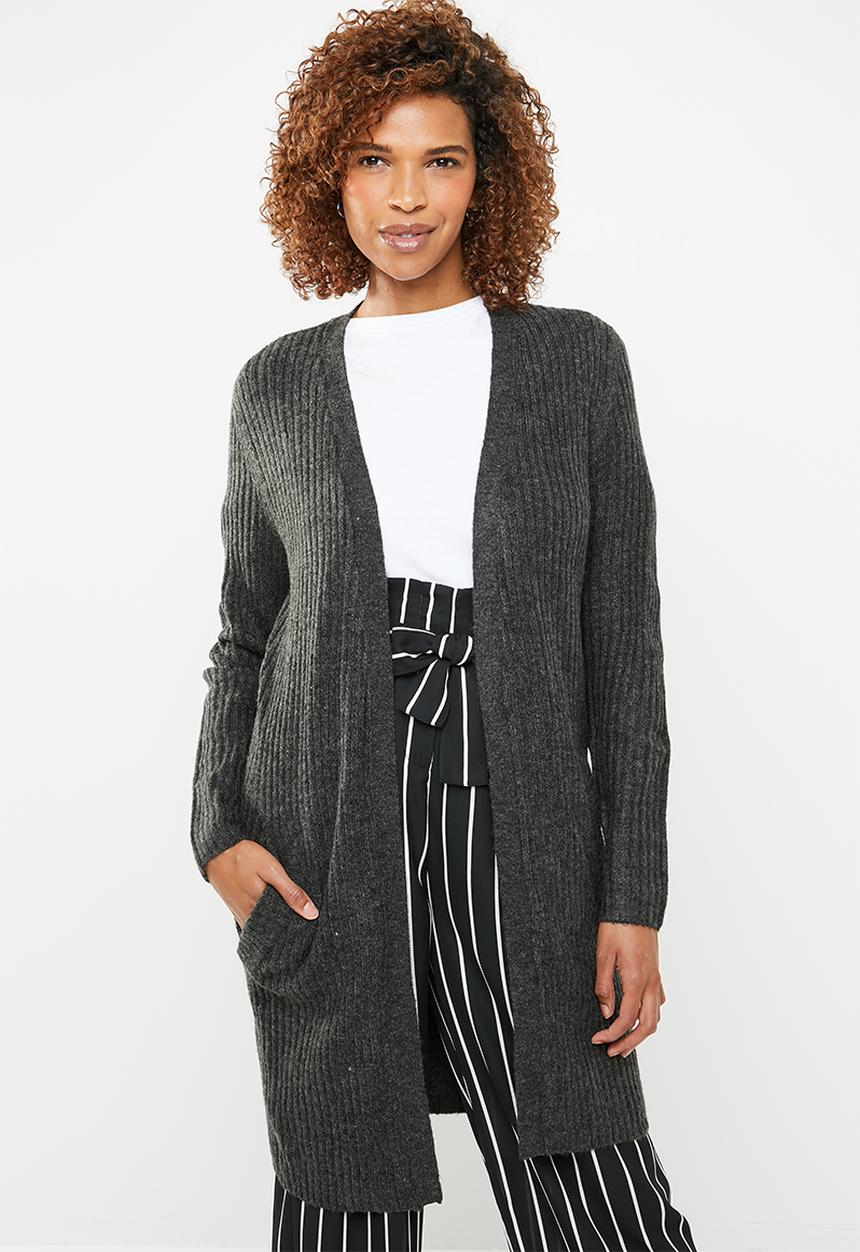 edit - Longer length cardigan - grey