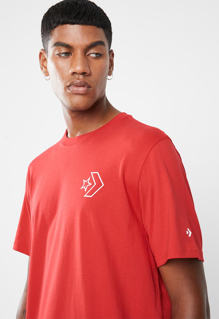 Converse - Lined star chevron tee - red 