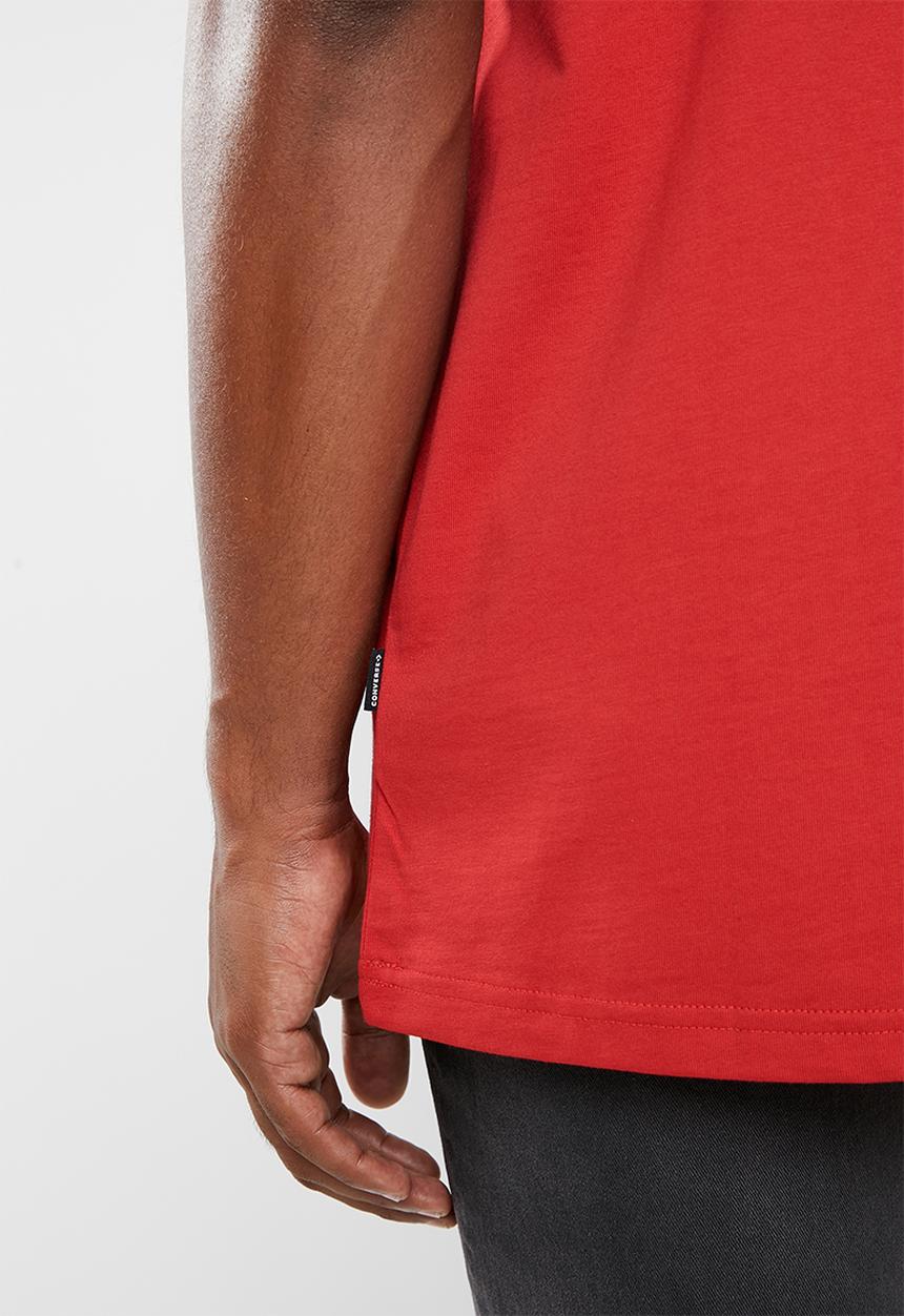 Converse - Lined star chevron tee - red 