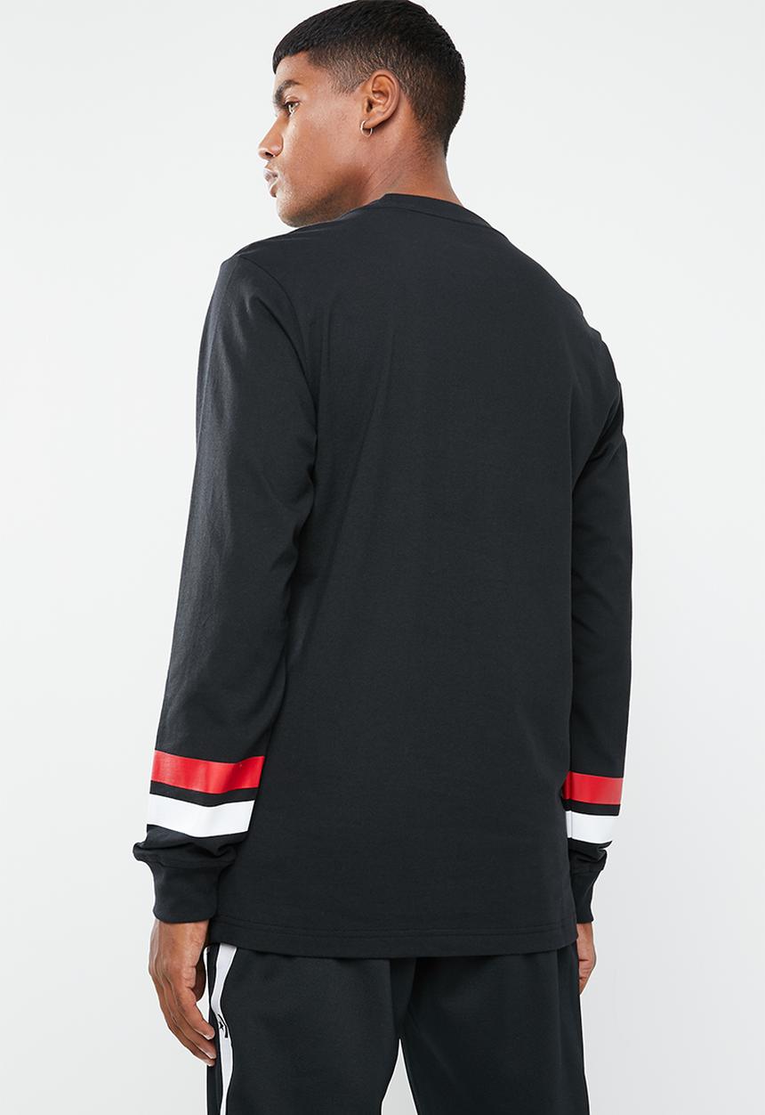 Converse - Vertical collegiate text tee - black