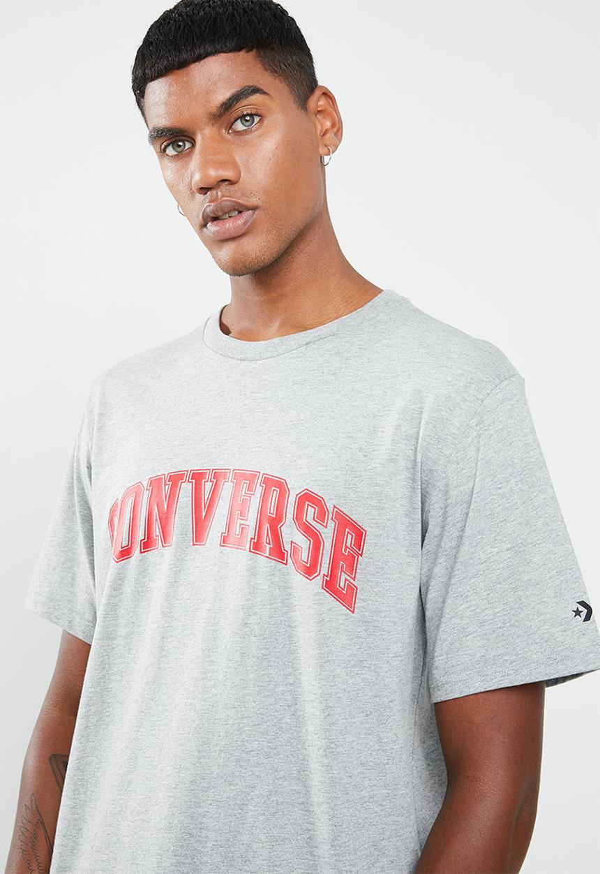 Converse - Collegiate text tee - grey
