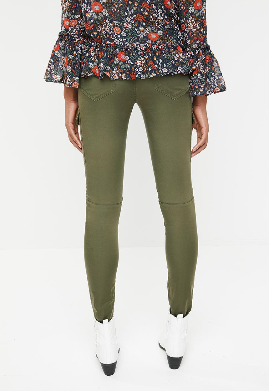 Vero Moda - Seven cargo zip pants - green