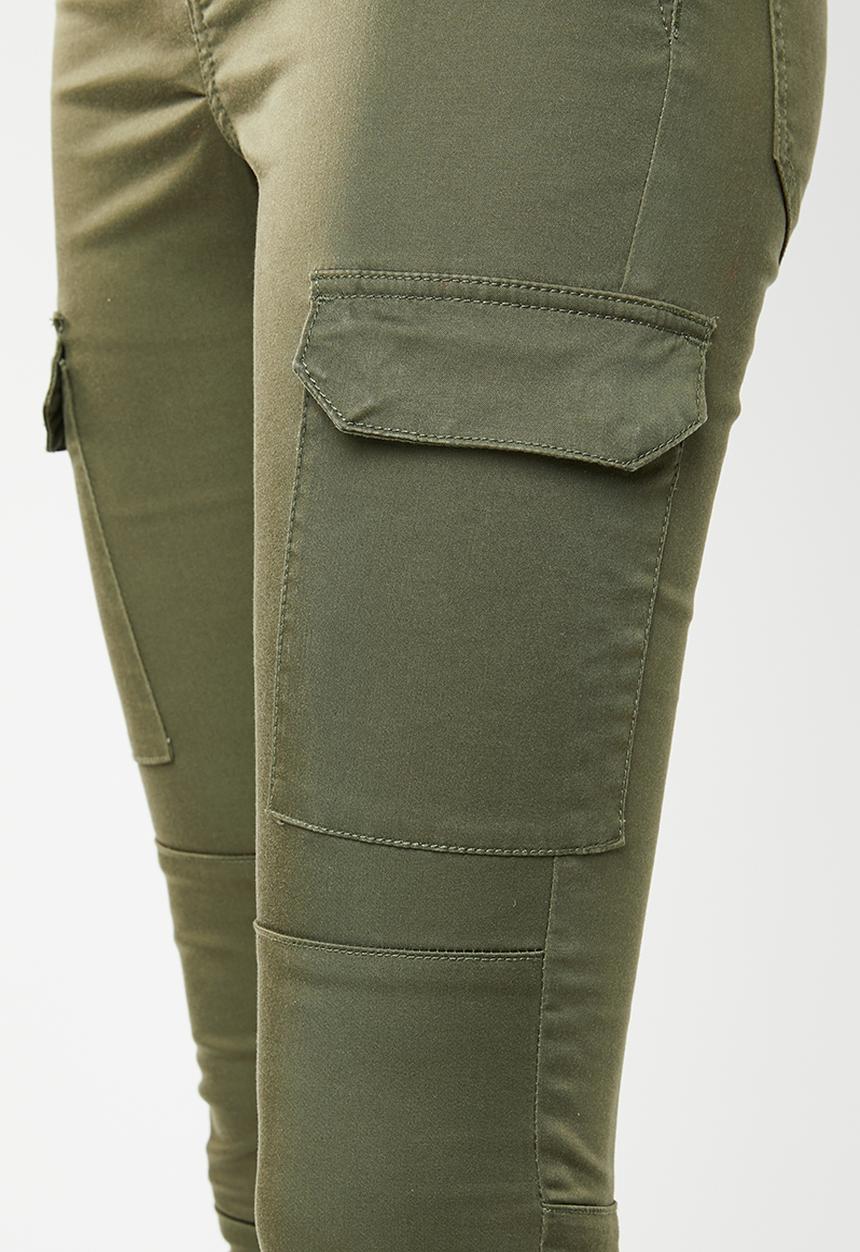 Vero Moda - Seven cargo zip pants - green