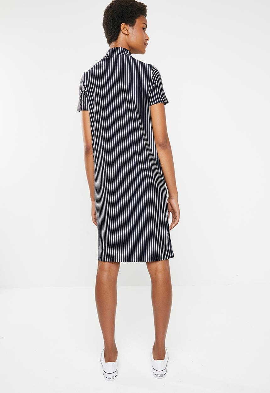 Noisy May - Alana short sleeve stripe - navy & white