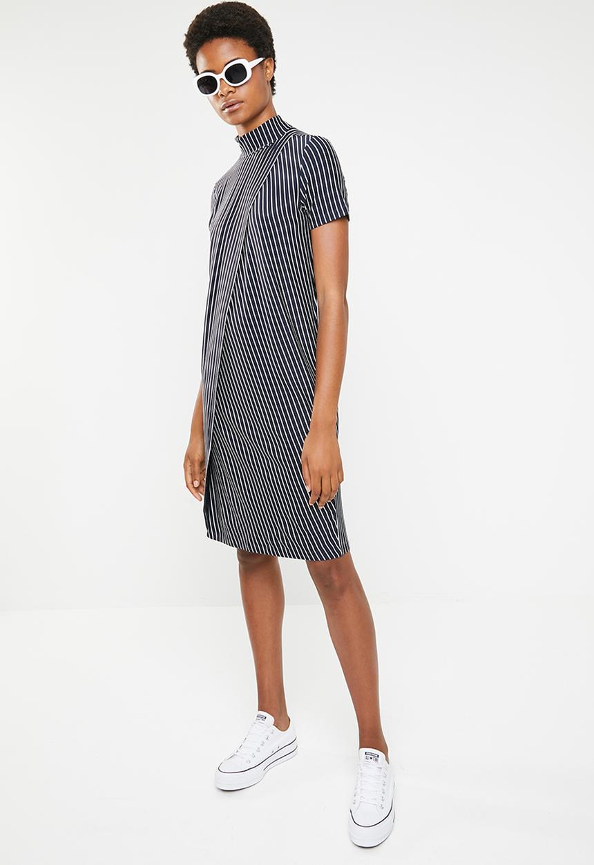 Noisy May - Alana short sleeve stripe - navy & white