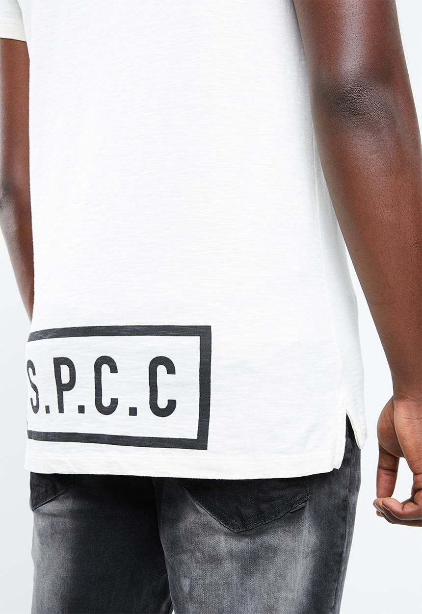 S.P.C.C - Multi logo slub tee - white