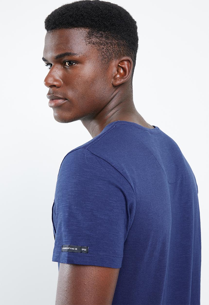 S.P.C.C - Slub logo tee - blue