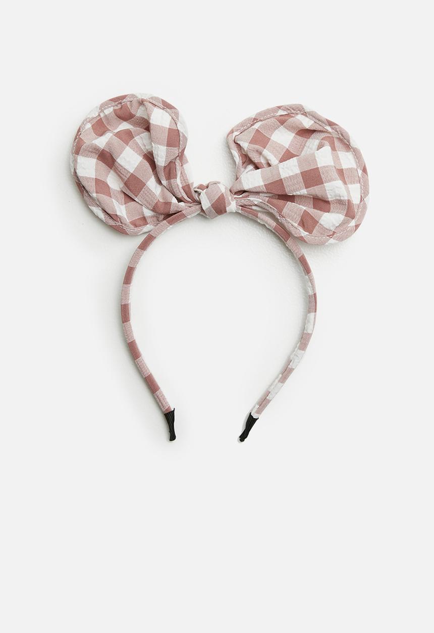 Superbalist - Kids girls check ear shape head band - pink
