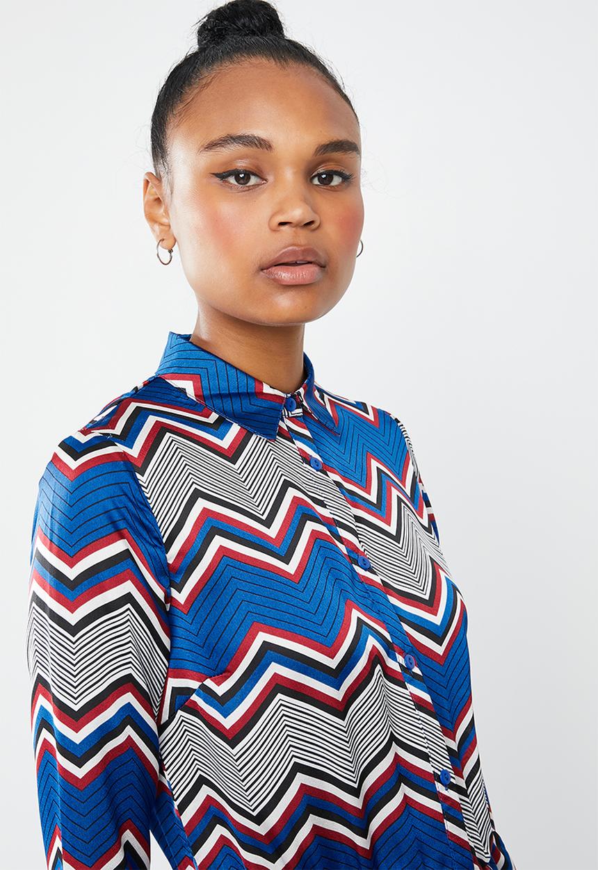 Missguided - Chevron long sleeve utility jumpsuit - multi