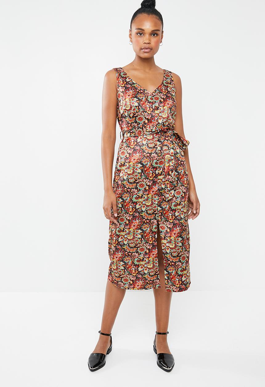 Superbalist - Button thru midi dress - multi
